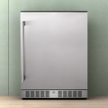 Premium Single Door Stainless Steel Built-In Wine Beverage Undercounter Refrigerator, 5.3 Cu.Ft. (SAK95276)