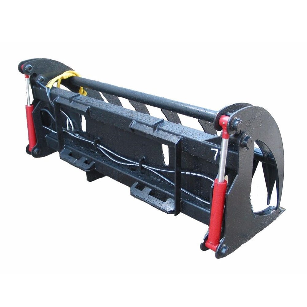 Premium Heavy Duty Root Rake Grapple Skid Steer Attachment With Teeth, 74" (93528174)