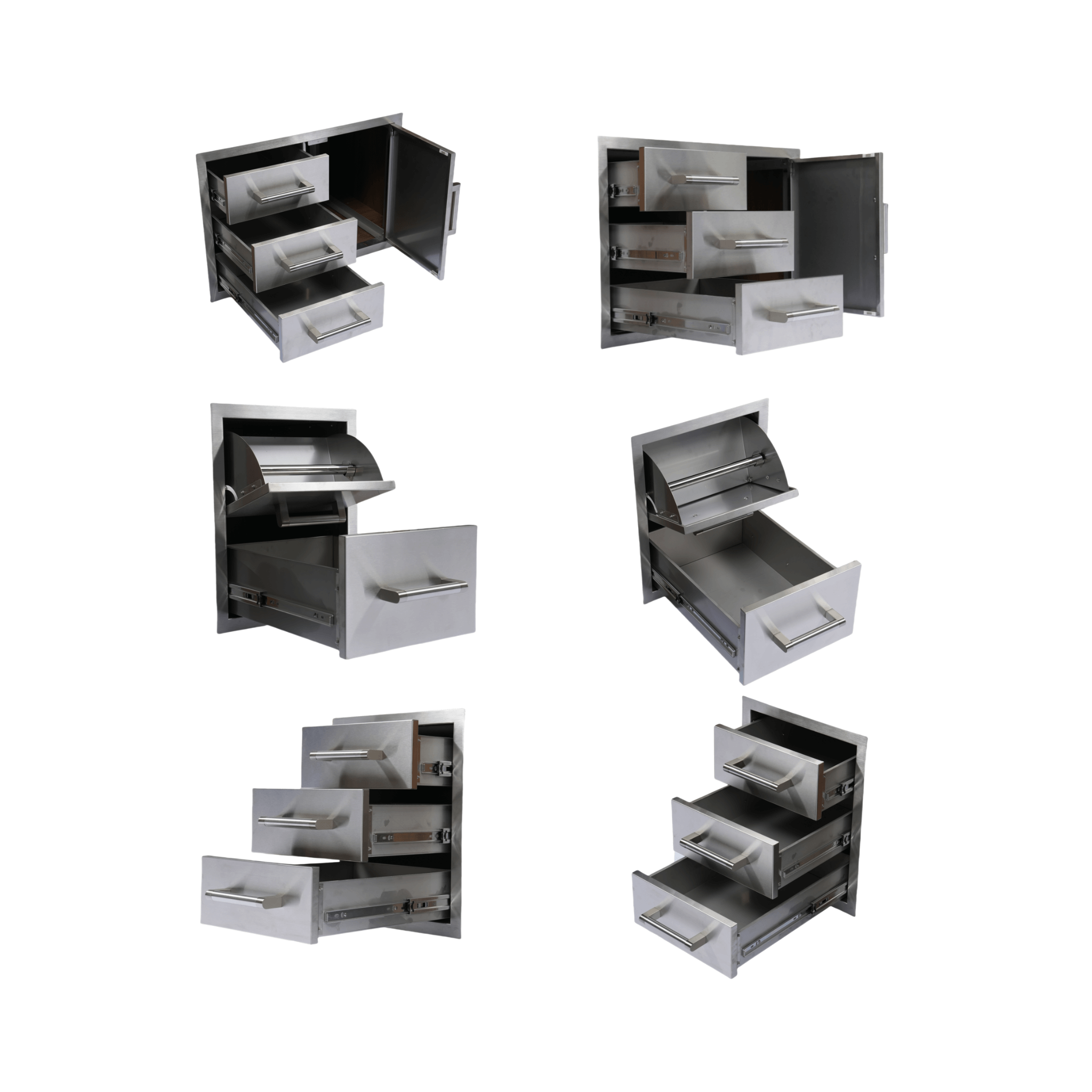Premium Outdoor Kitchen With 32 Inch 60000 BTU Built-In Stainless Steel LPG Gas Grill, Door And Drawer Combo And Stainless Steel Ice Box (SAK98661)