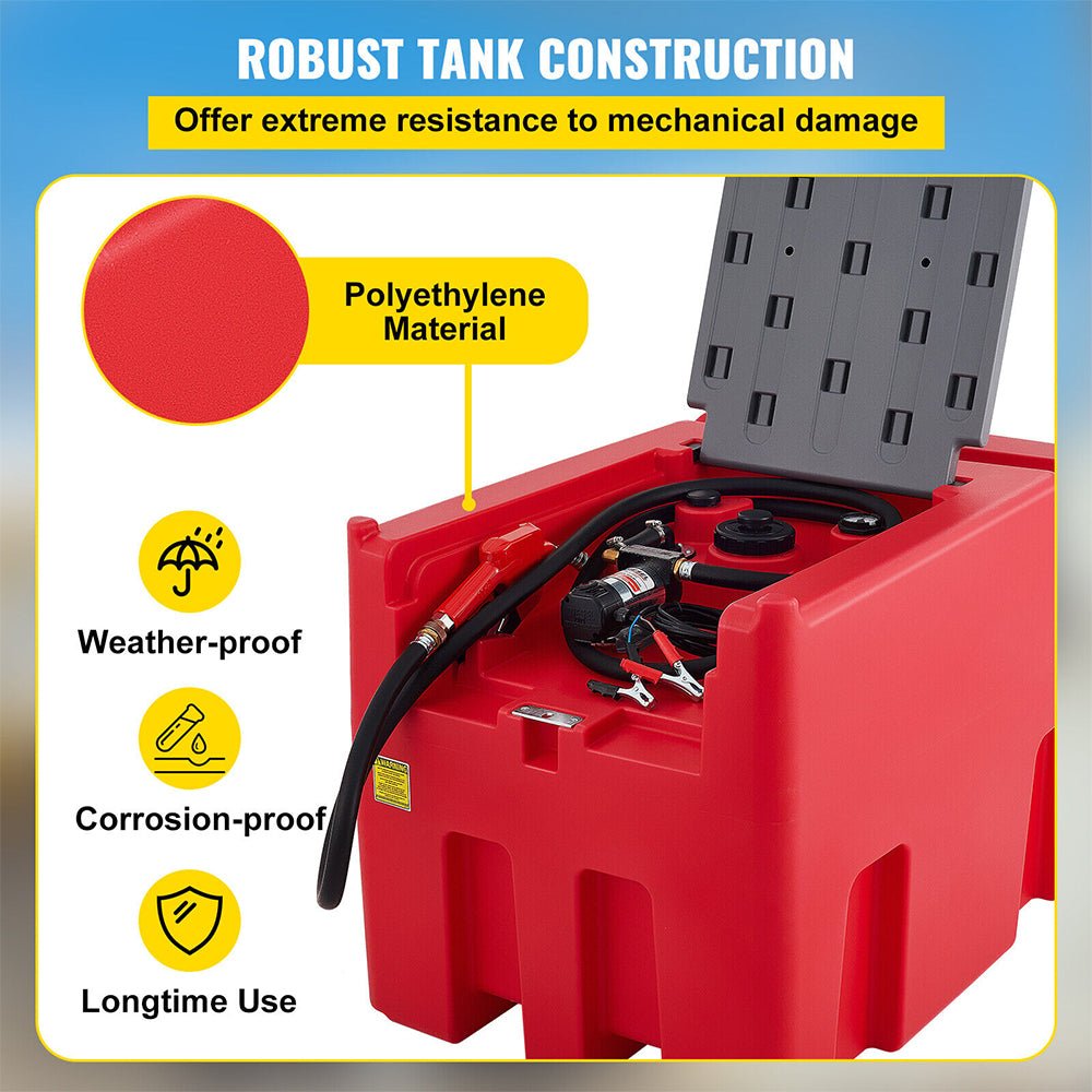 Premium Portable Diesel Fuel Transfer Tank With Automatic Pump & Hose, 116 Gal (96474153)