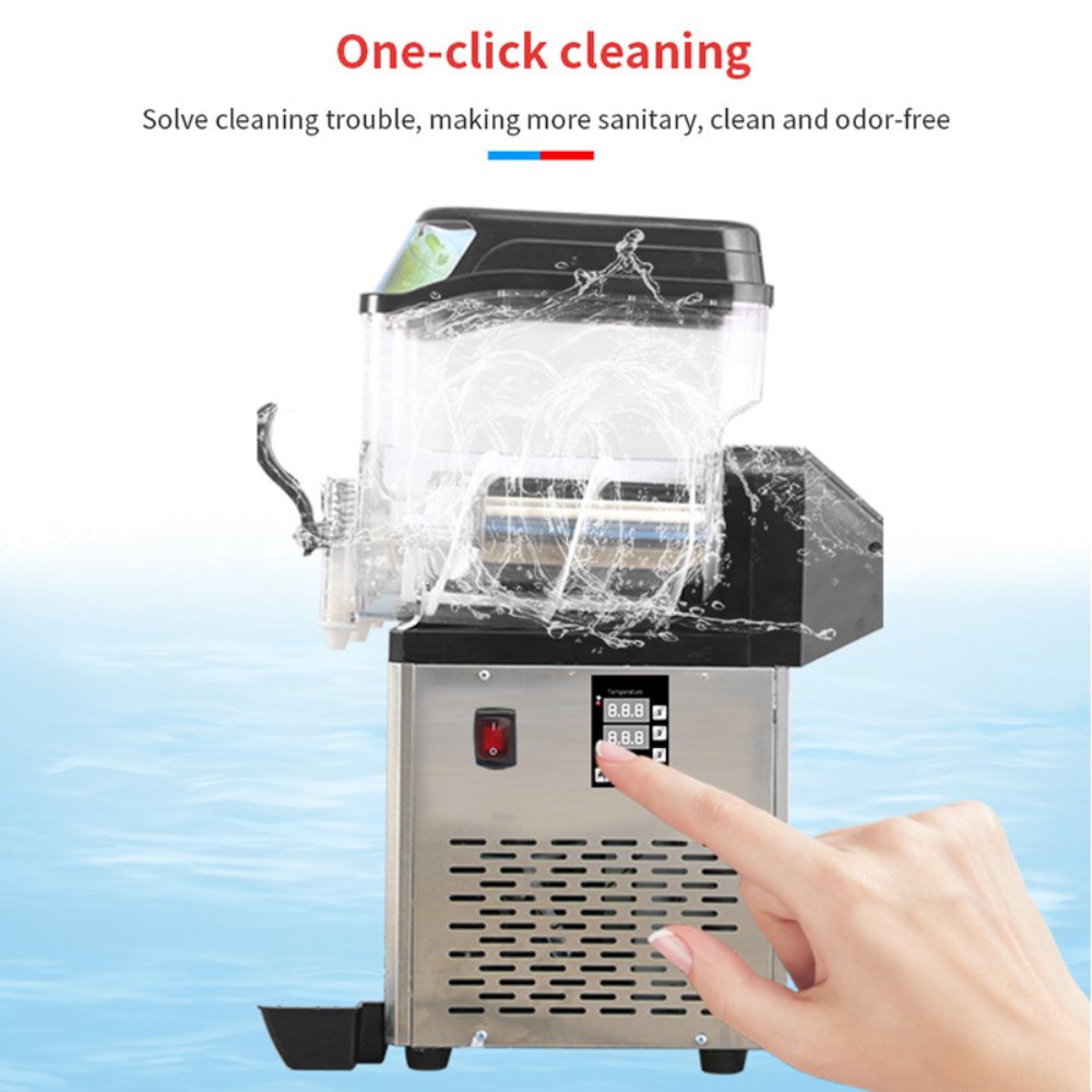 Premium Stainless Steel Margarita Frozen Drink Double Tank Slushy Maker Machine, 30L (SAK48253)