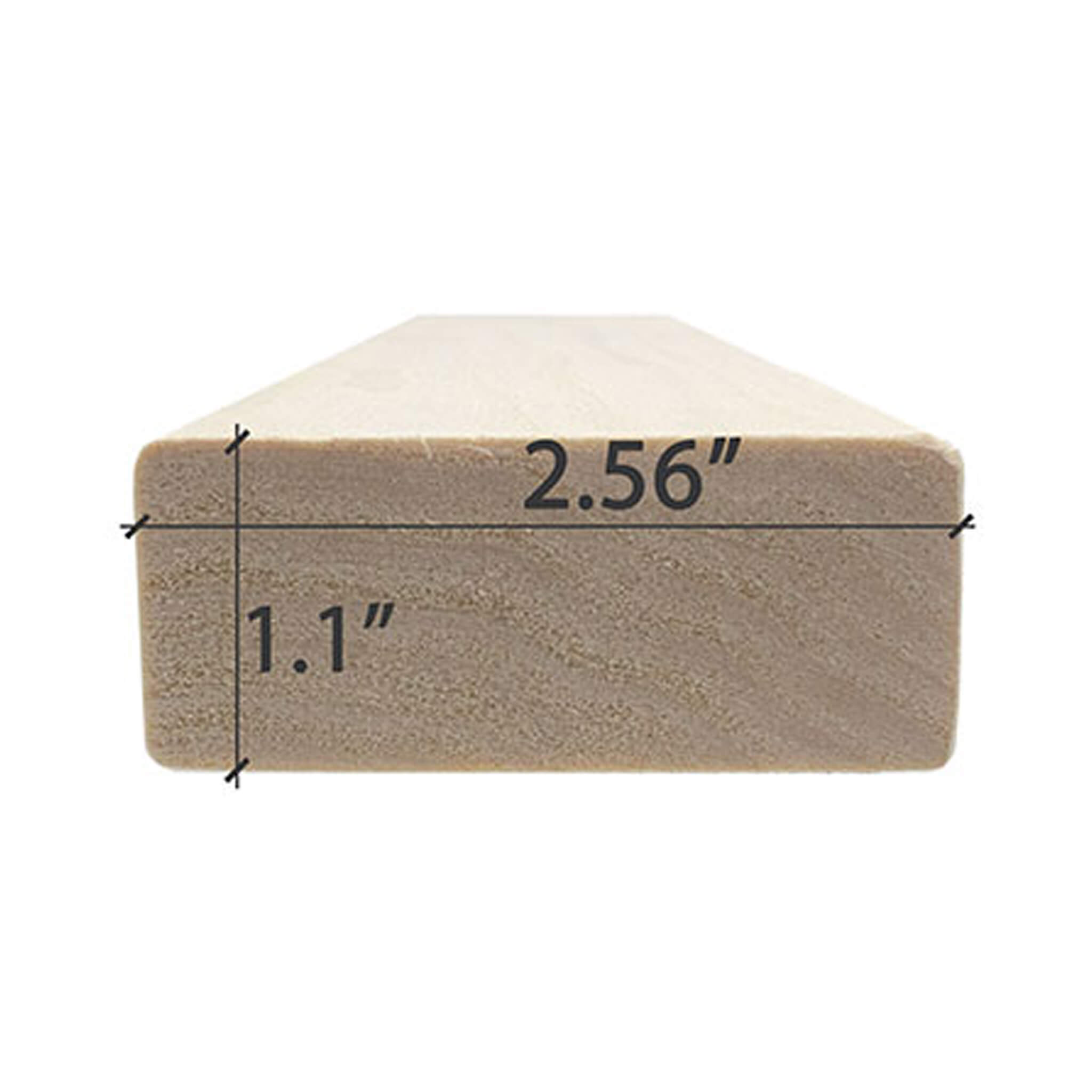 Prosaunas Aspen 2X3 S4SEE SHP Sauna Bench Wood With Smooth 4 Sides Eased Edges (SAK47682)