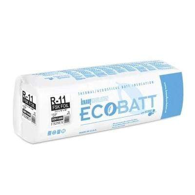 Knauf Ecobatt R-11 FSK-25 Fiberglass Insulation Batts - 3.5 in x 16 in x 96 in (5 Bags)