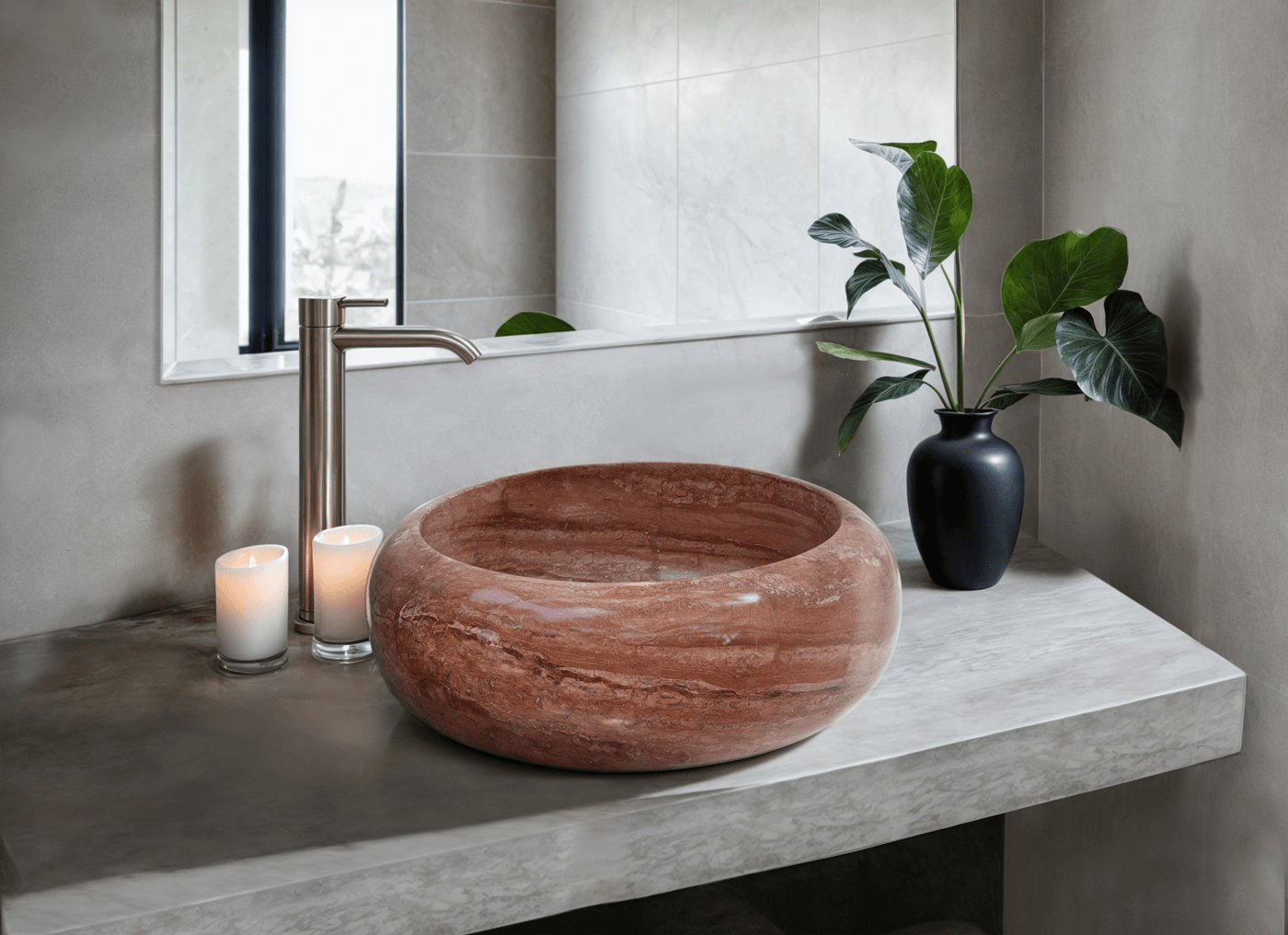 Red Vessel Sink
