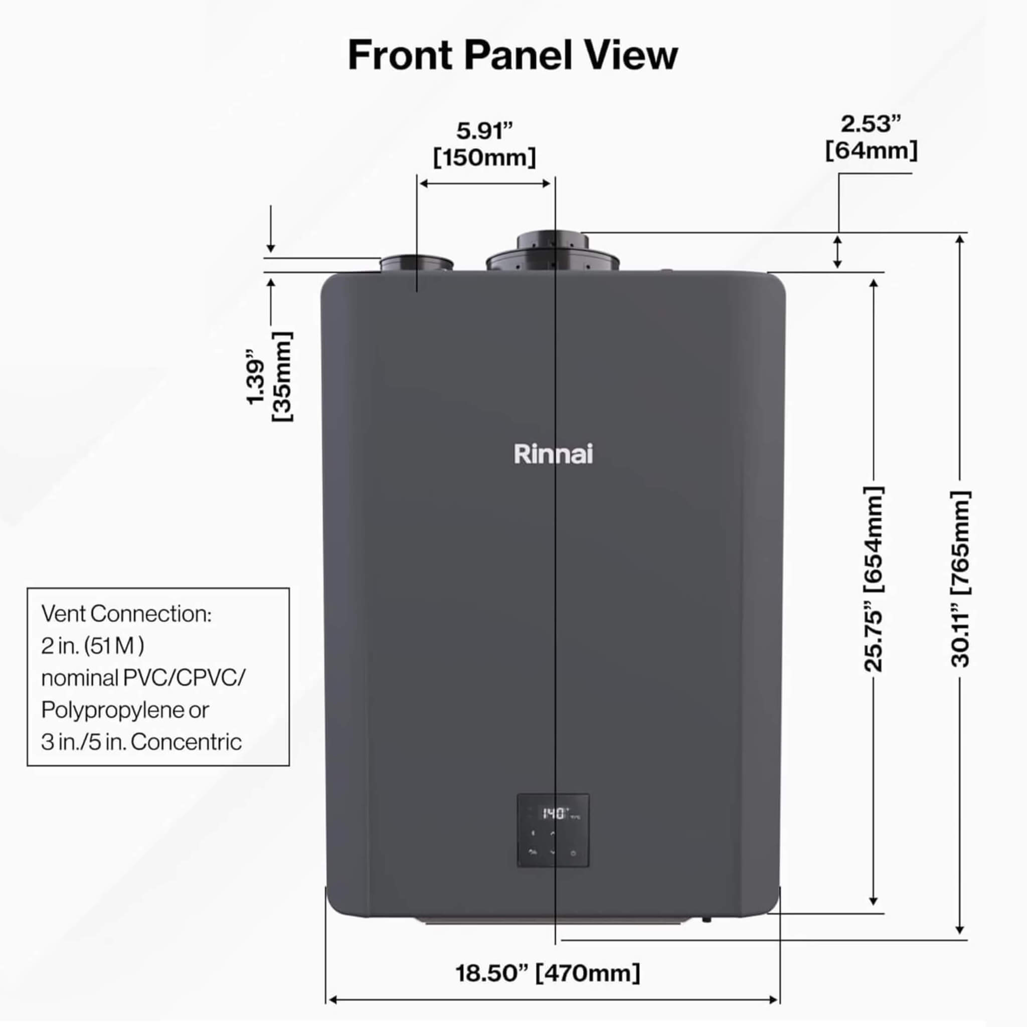 Rinnai Sensei CX 11 GPM Commercial High Efficiency Tankless Water Heater [351-CX199IN] (SAK75016)