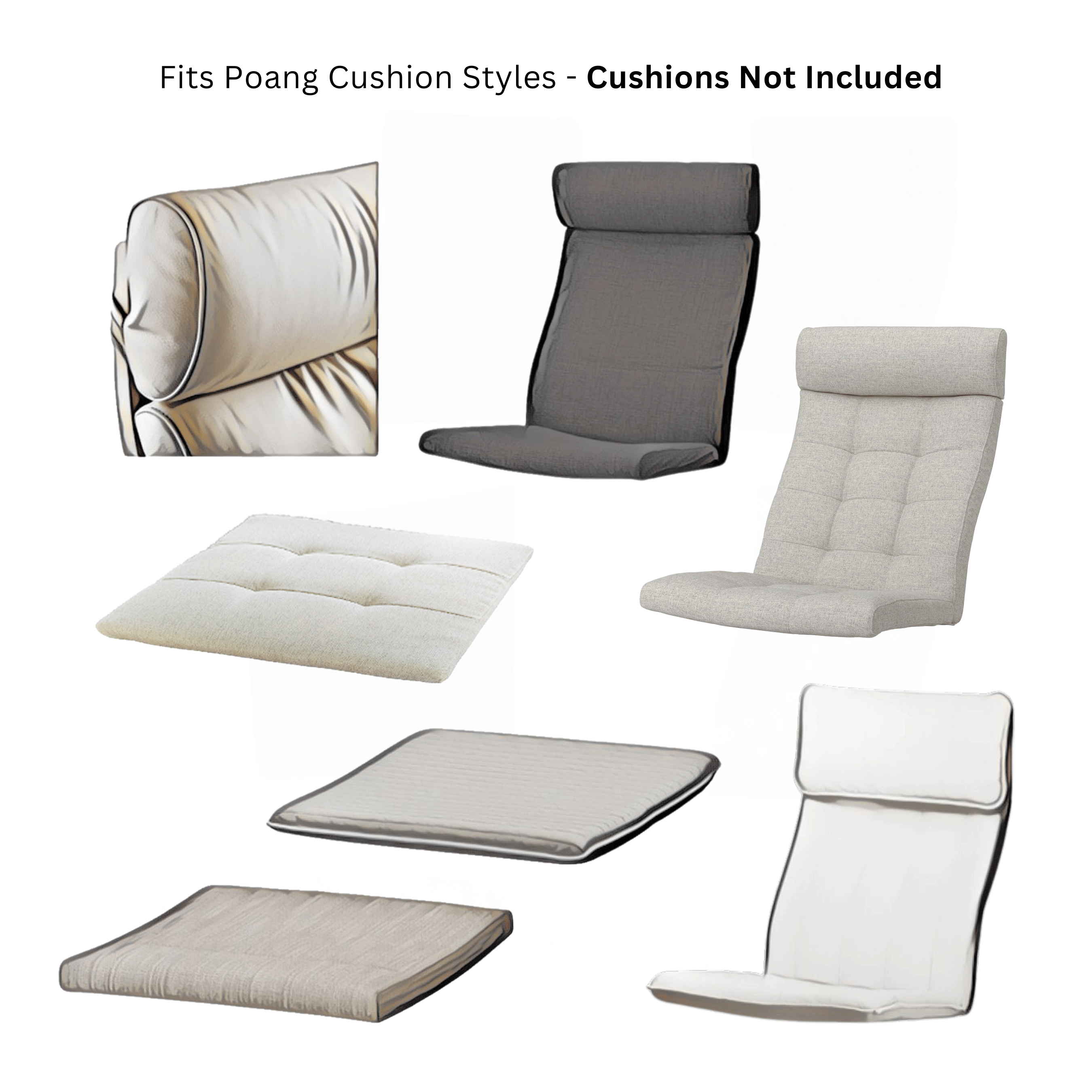 Velvet Forest Green Chair and Ottoman Covers, Compatible with IKEA Poang