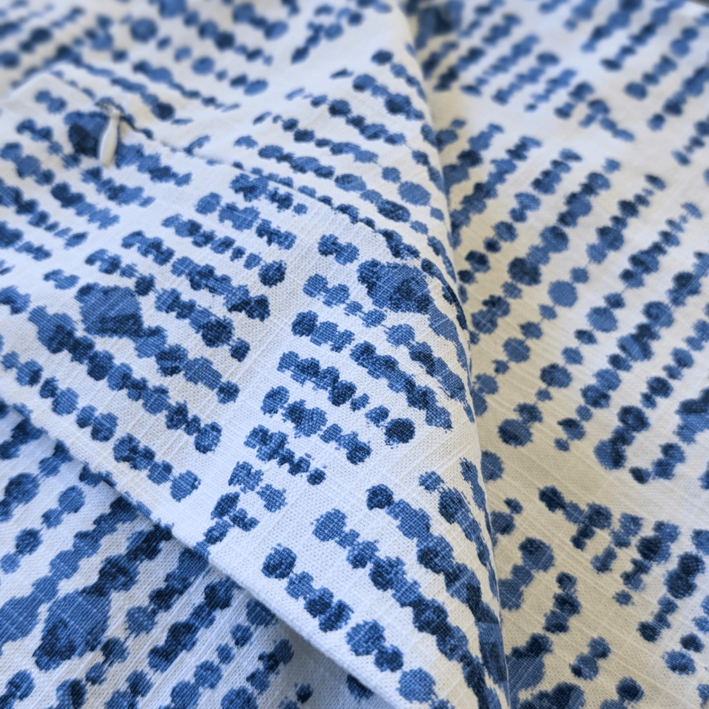 Boho Indigo Blue Diamond Print Chair and Footstool Covers, Compatible with IKEA Poang