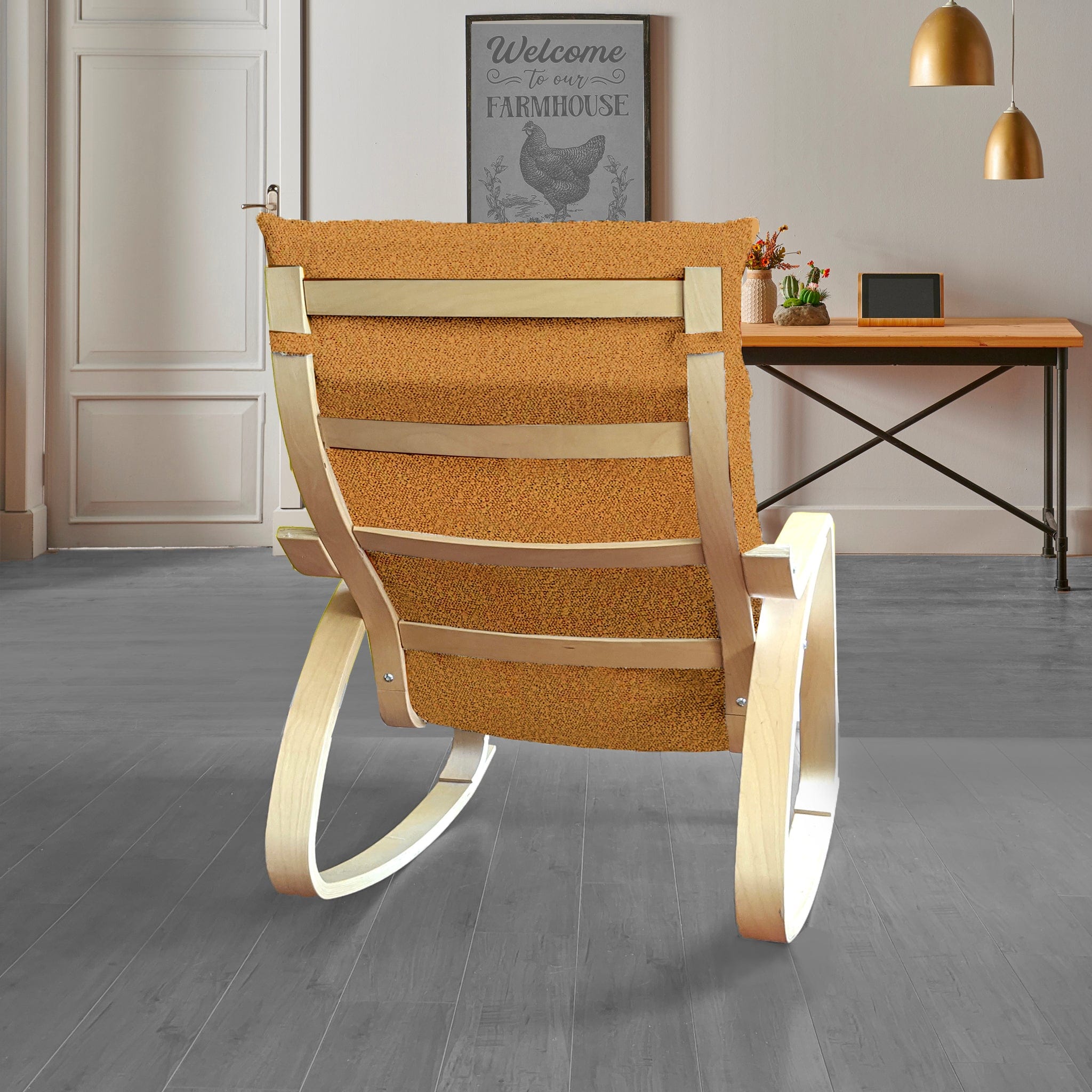 Boucle Sherpa Cinnamon Chair and Footstool Covers, Compatible with IKEA Poang