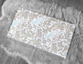 SALE IKEA Bankkamrat, Hemmahos, Stuva Bench Pad Cover Beige Blue Floral Cockatoo Bench Pad Cover