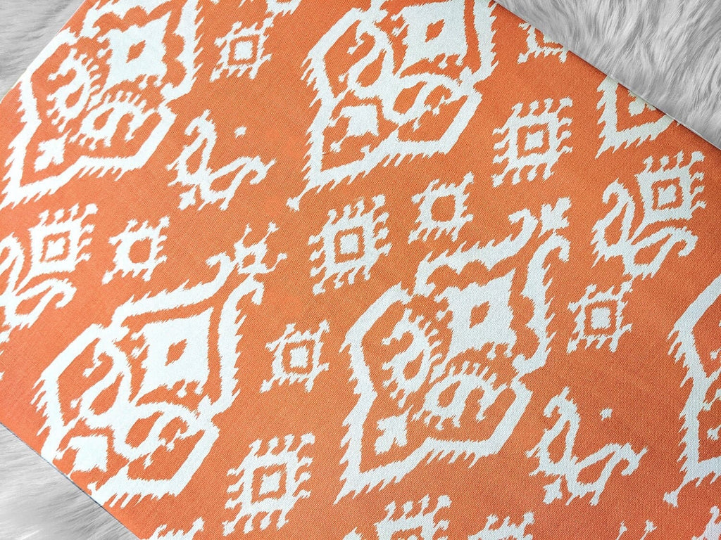 SALE IKEA Bankkamrat, Hemmahos, Stuva Bench Pad Cover  Orange Indian Ikat Print