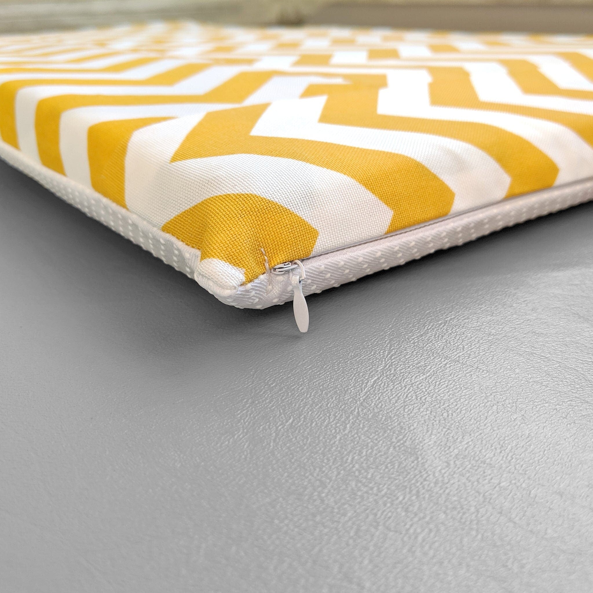 SALE IKEA Bankkamrat, Hemmahos, Stuva Bench Pad Cover  Patchwork Yellow Chevron Pattern