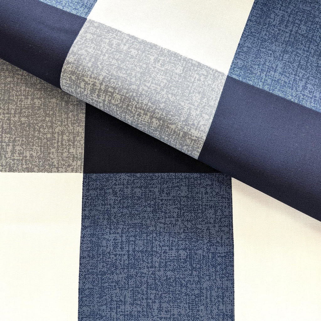 4 Pack - Dining Chair Slip Covers, Compatible with IKEA Henriksdal,  Buffalo Check Navy Blue, Floor Length