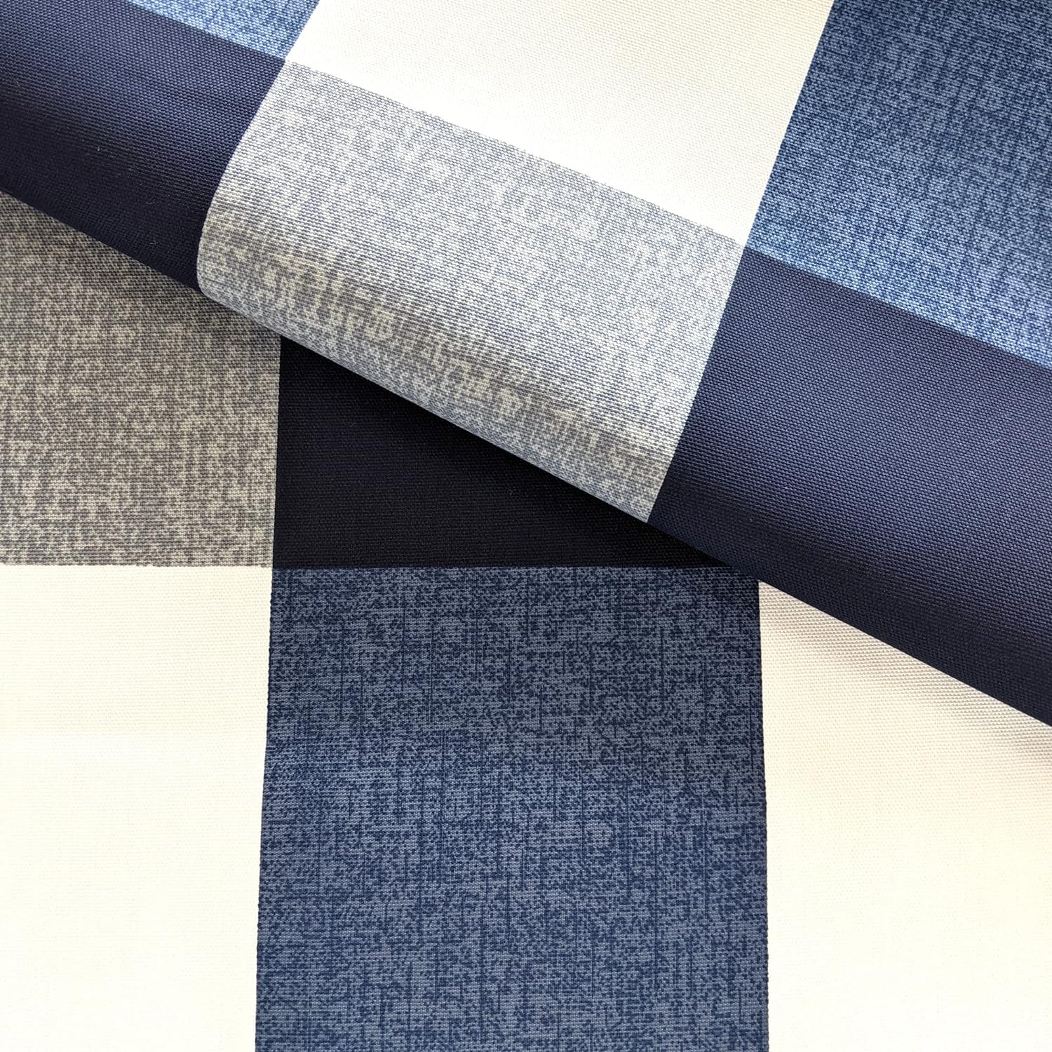 4 Pack - Dining Chair Slip Covers, Compatible with IKEA Henriksdal,  Buffalo Check Navy Blue, Floor Length