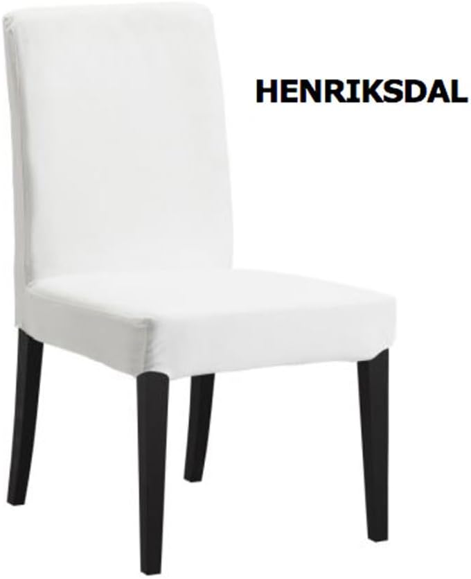 4 Pack - Dining Chair Slip Covers, Compatible with IKEA Henriksdal, Beige Linen Floor Length