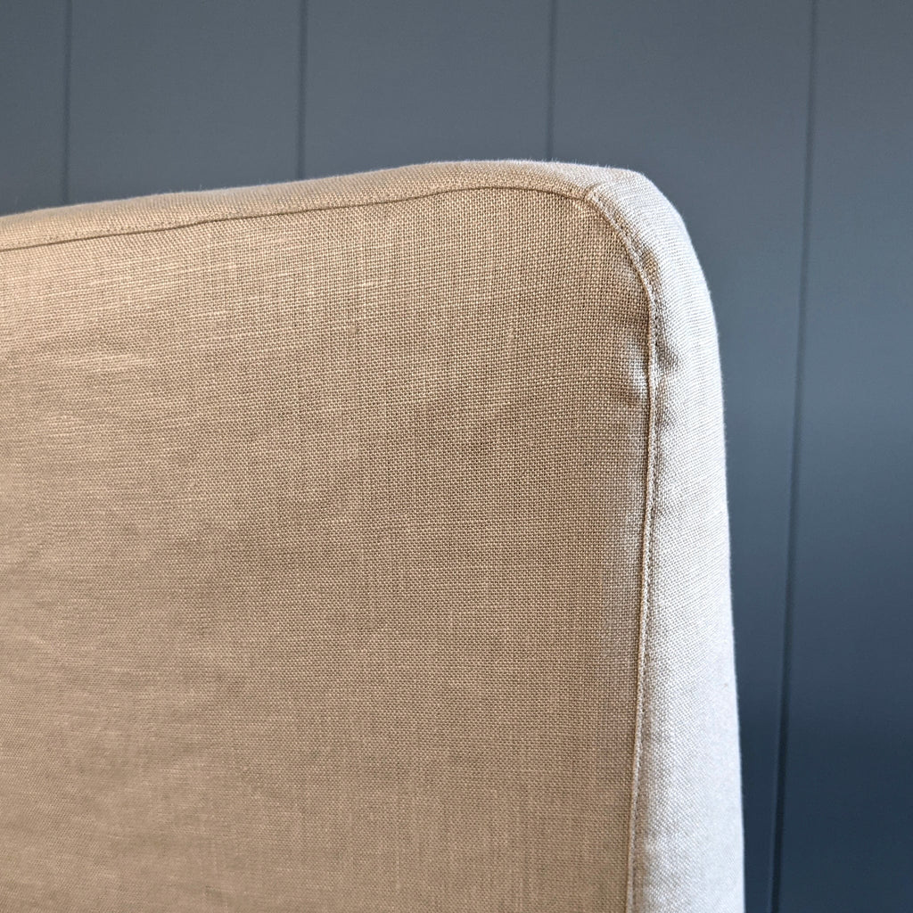 Beige Linen Floor-Length Slipcover Compatible with IKEA Henriksdal Chair – Elegant Dining Room Upgrade