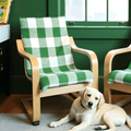 Green Check Cushion Cover, Compatible with IKEA Children's Poang