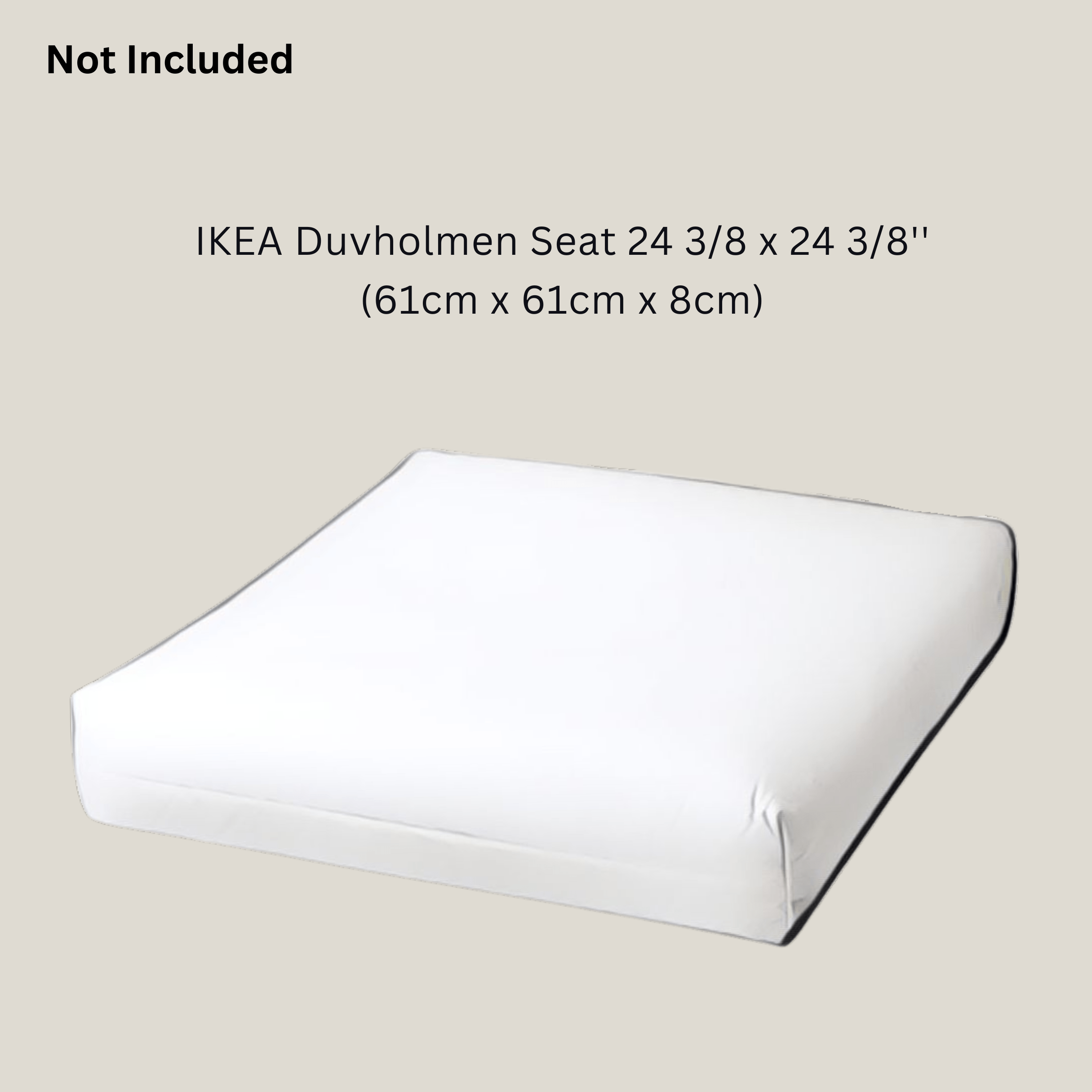 Banana Leaf Black Stripe Outdoor Slip Covers, Compatible with IKEA Duvholmen