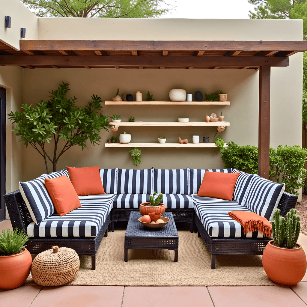 Black and White Cabana Stripe Outdoor Slip Covers, Compatible with IKEA Duvholmen