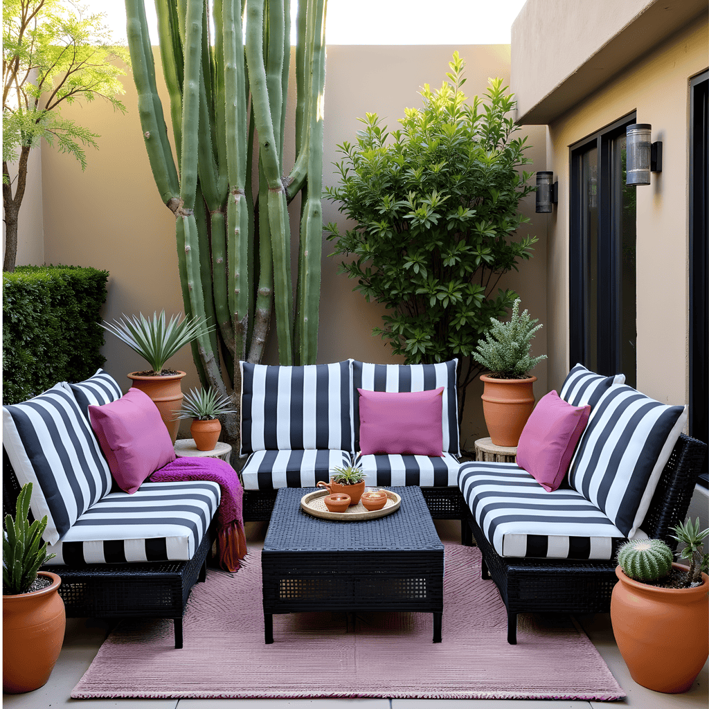 Black and White Cabana Stripe Outdoor Slip Covers, Compatible with IKEA Duvholmen