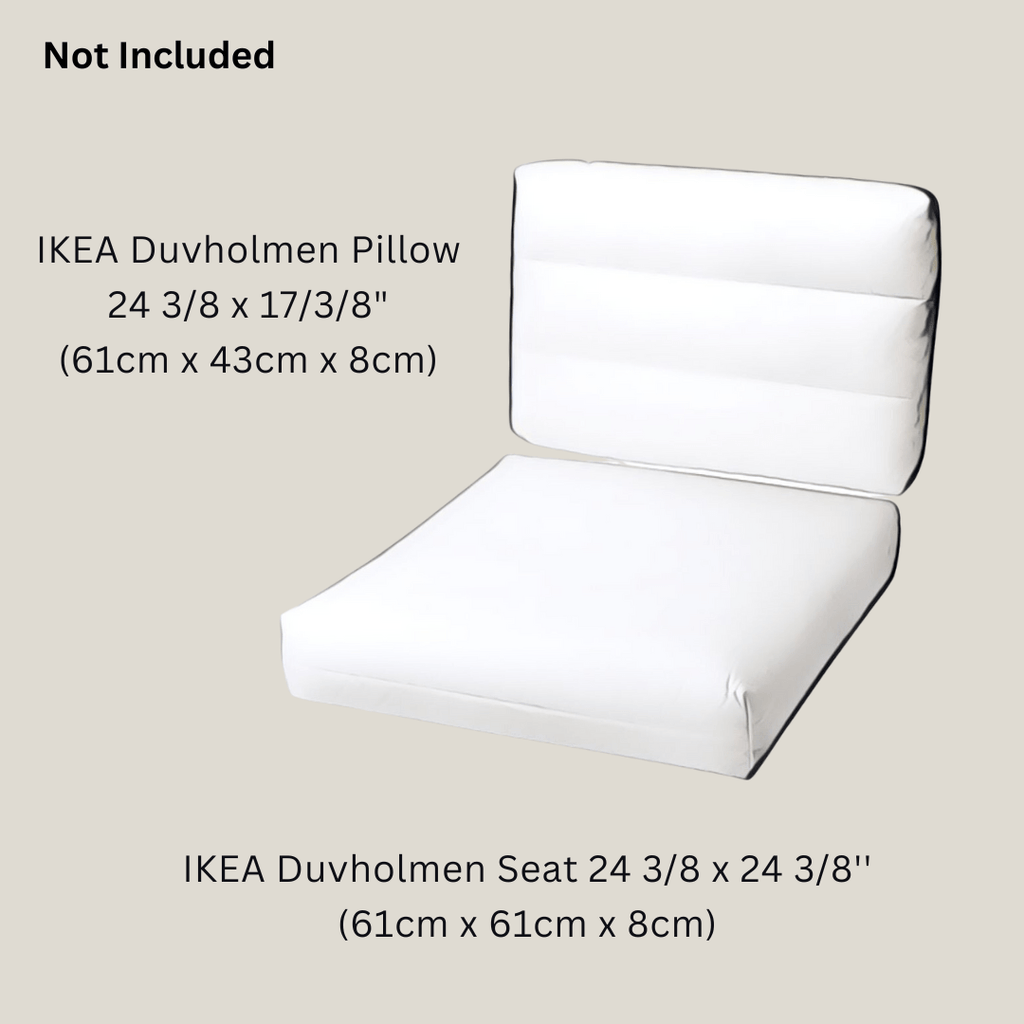 Rockin Cushions Outdoor Slip Covers | Navy Green Banana Leaf Print| Compatible with IKEA Duvholmen Cushions | Includes 2 Duvholmen Pillow Covers and 2 Duvholmen Seat Covers - Set of 4