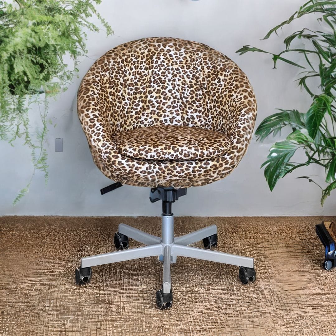 Leopard Cheetah Brown Slip Cover, Compatible with IKEA SKRUVSTA, – Bold, Stylish, and Wildly Chic