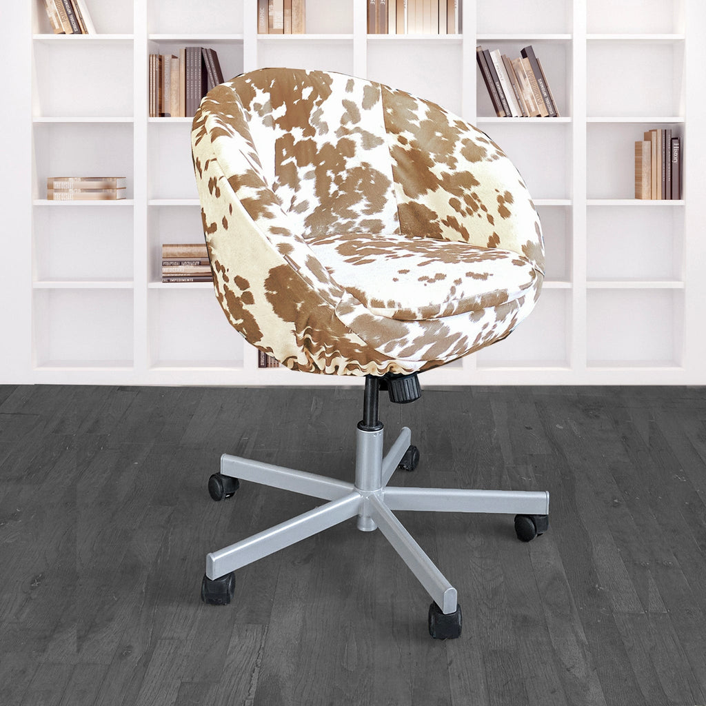 Light Brown Faux Cow Hide Slipcover, Compatible with IKEA Skruvsta Chair – Made to Order