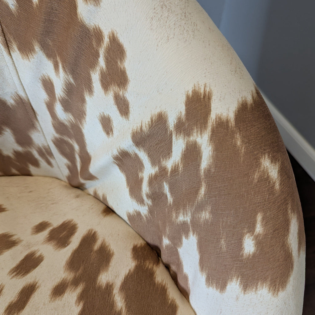 Light Brown Faux Cow Hide Slipcover, Compatible with IKEA Skruvsta Chair – Made to Order