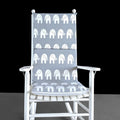 Gray and White Elephants, Indoor Rocking Chair Cushion