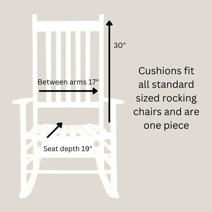 Indigo Navy Blue Triangles Rocking Chair Cushion