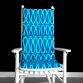 Two Tone Blue Rocking Chair Cushion