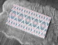 SALE IKEA Bankkamrat, Hemmahos, Stuva Bench Pad Cover Blue Pink Tribal Pattern