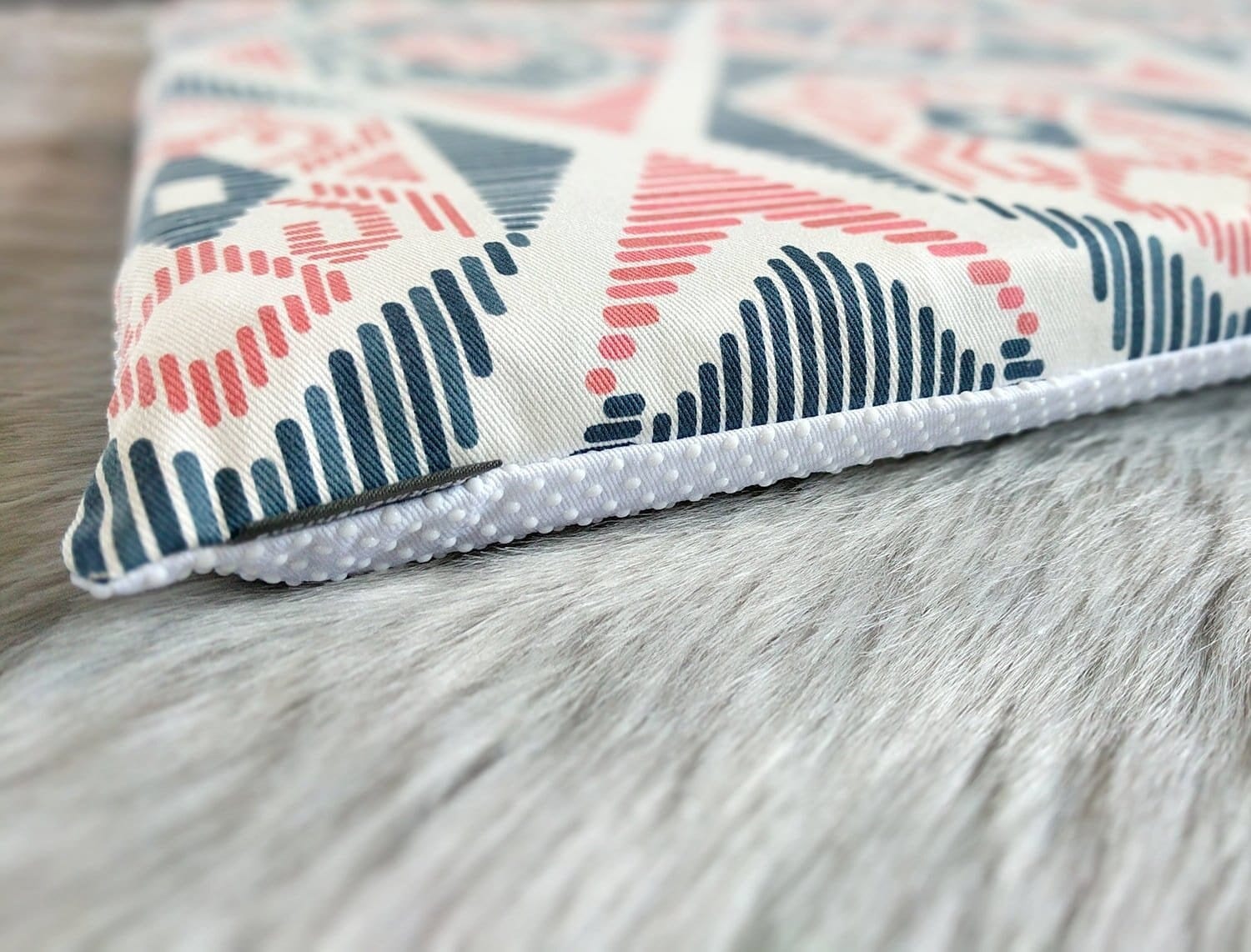 SALE IKEA Bankkamrat, Hemmahos, Stuva Bench Pad Cover Blue Pink Tribal Pattern