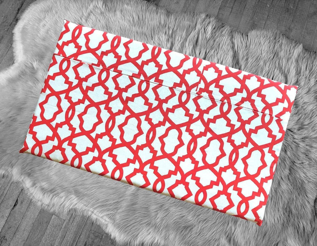 SALE IKEA Bankkamrat, Hemmahos, Stuva Bench Pad Cover  Red and White Trellis Pattern