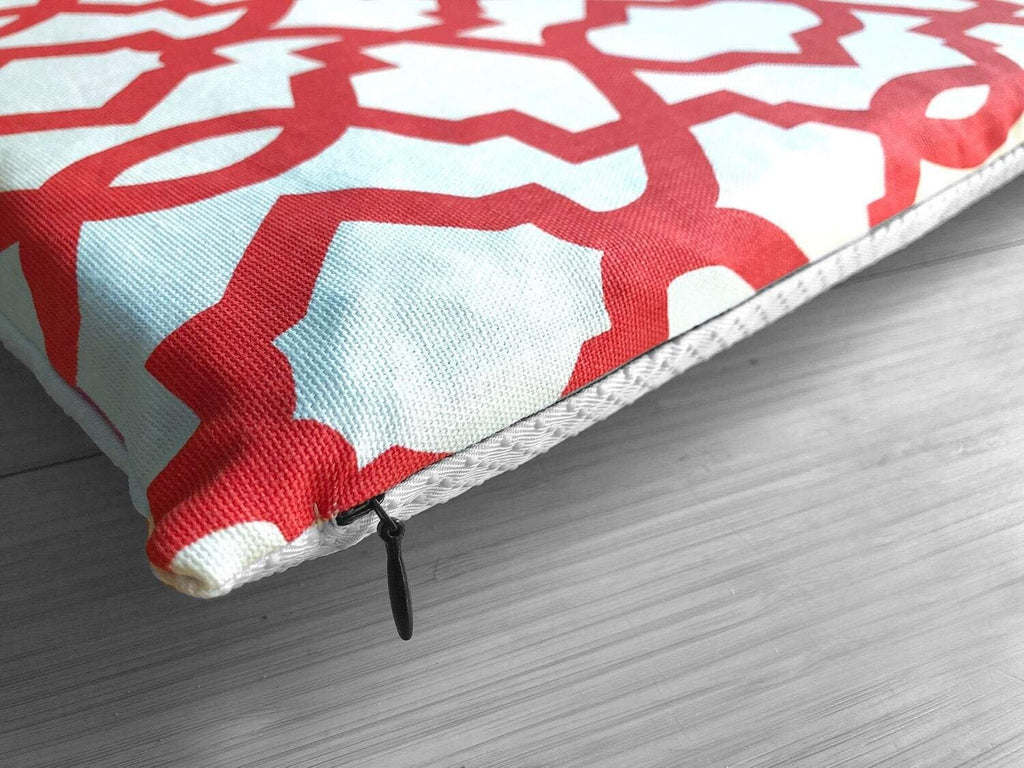 SALE IKEA Bankkamrat, Hemmahos, Stuva Bench Pad Cover  Red and White Trellis Pattern