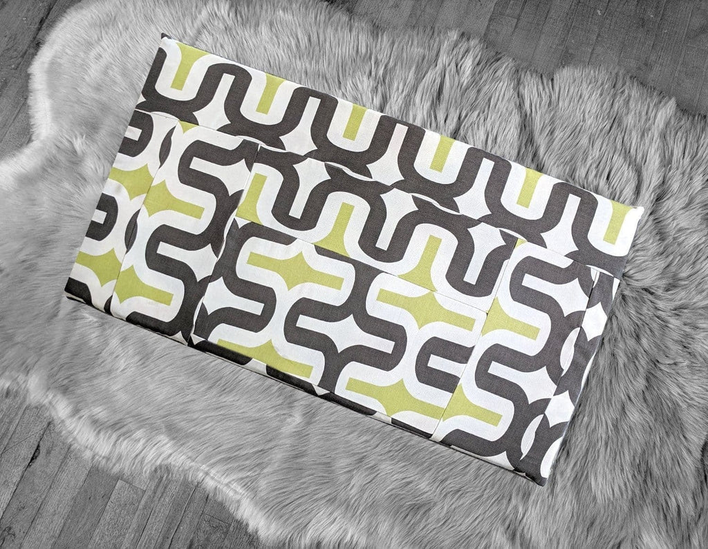SALE IKEA Bankkamrat, Hemmahos, Stuva Bench Pad Cover  Retro Pattern, Brown Green White