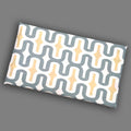 SALE IKEA Bankkamrat, Hemmahos, Stuva Bench Pad Cover  Retro Pattern, Gray, Yellow White