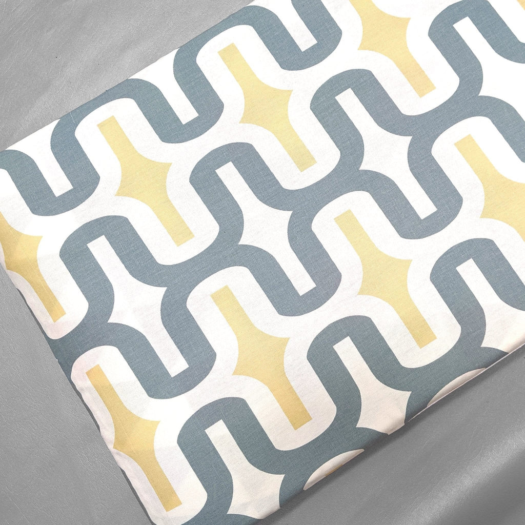 SALE IKEA Bankkamrat, Hemmahos, Stuva Bench Pad Cover  Retro Pattern, Gray, Yellow White