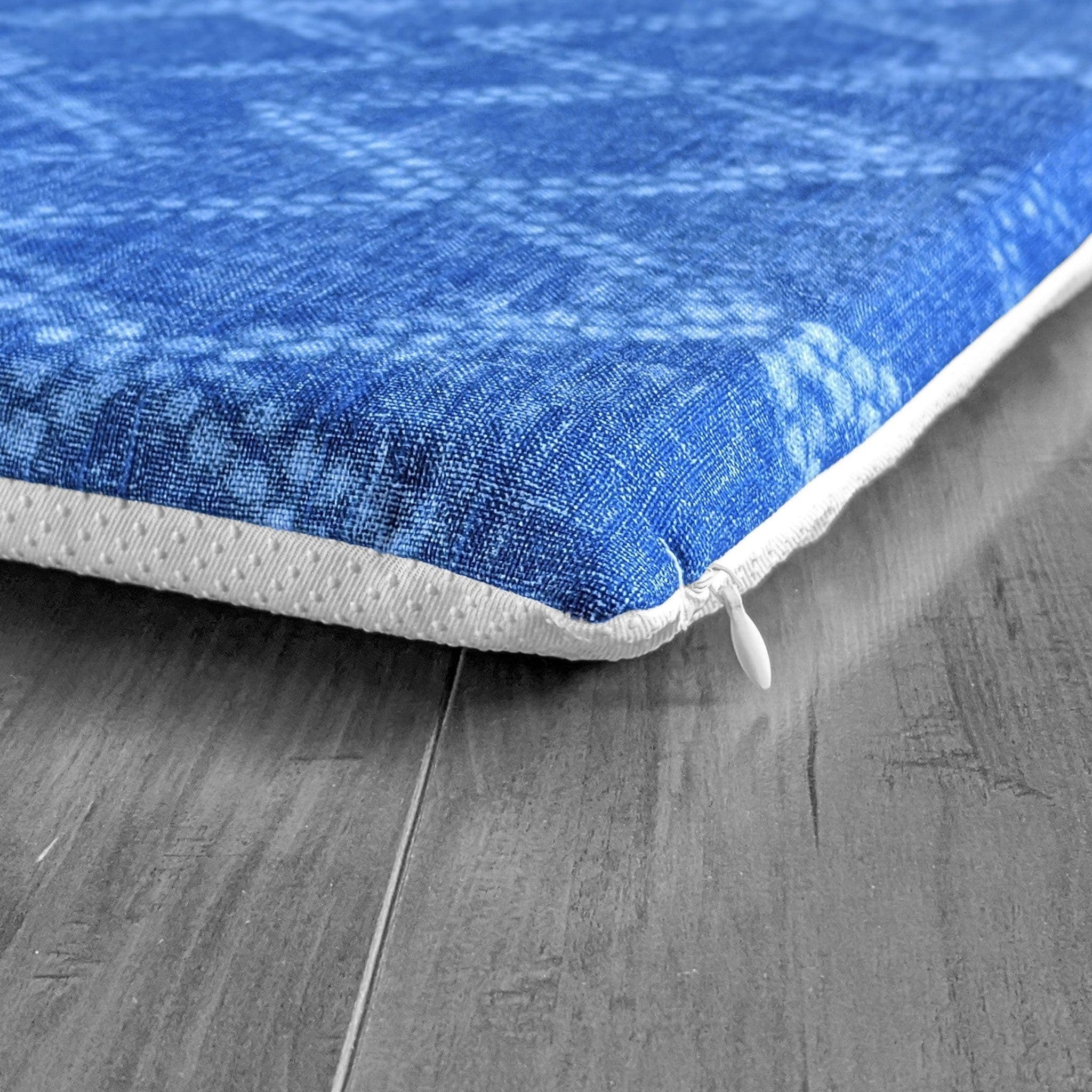 SALE IKEA Bankkamrat, Hemmahos, Stuva Bench Pad Cover  Shibori Diamond Denim Blue Print
