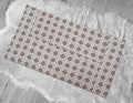 SALE IKEA Bankkamrat, Hemmahos, Stuva Bench Pad Cover  Taupe Brown Hexagon Patchwork