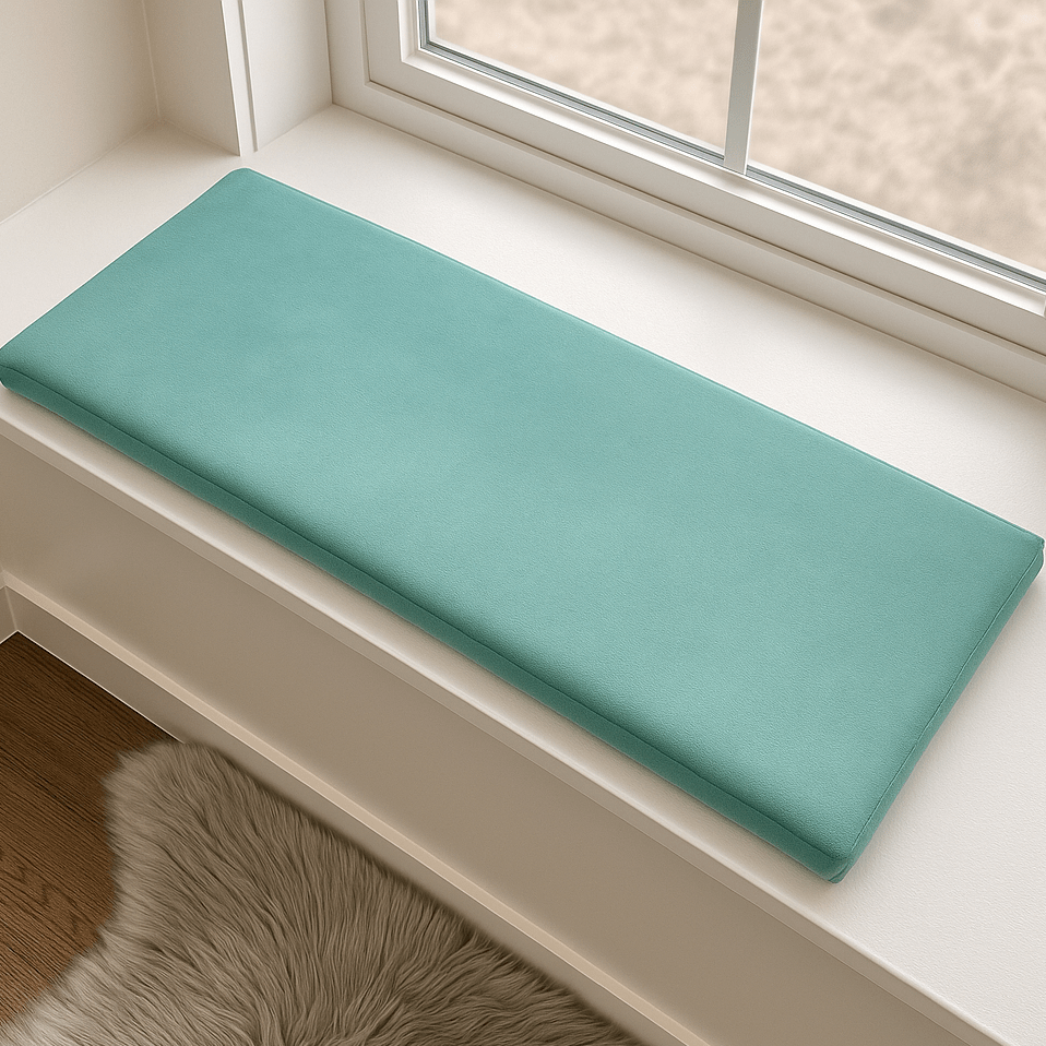 SALE Seafoam Suede IKEA Bench Pad Slipcover
