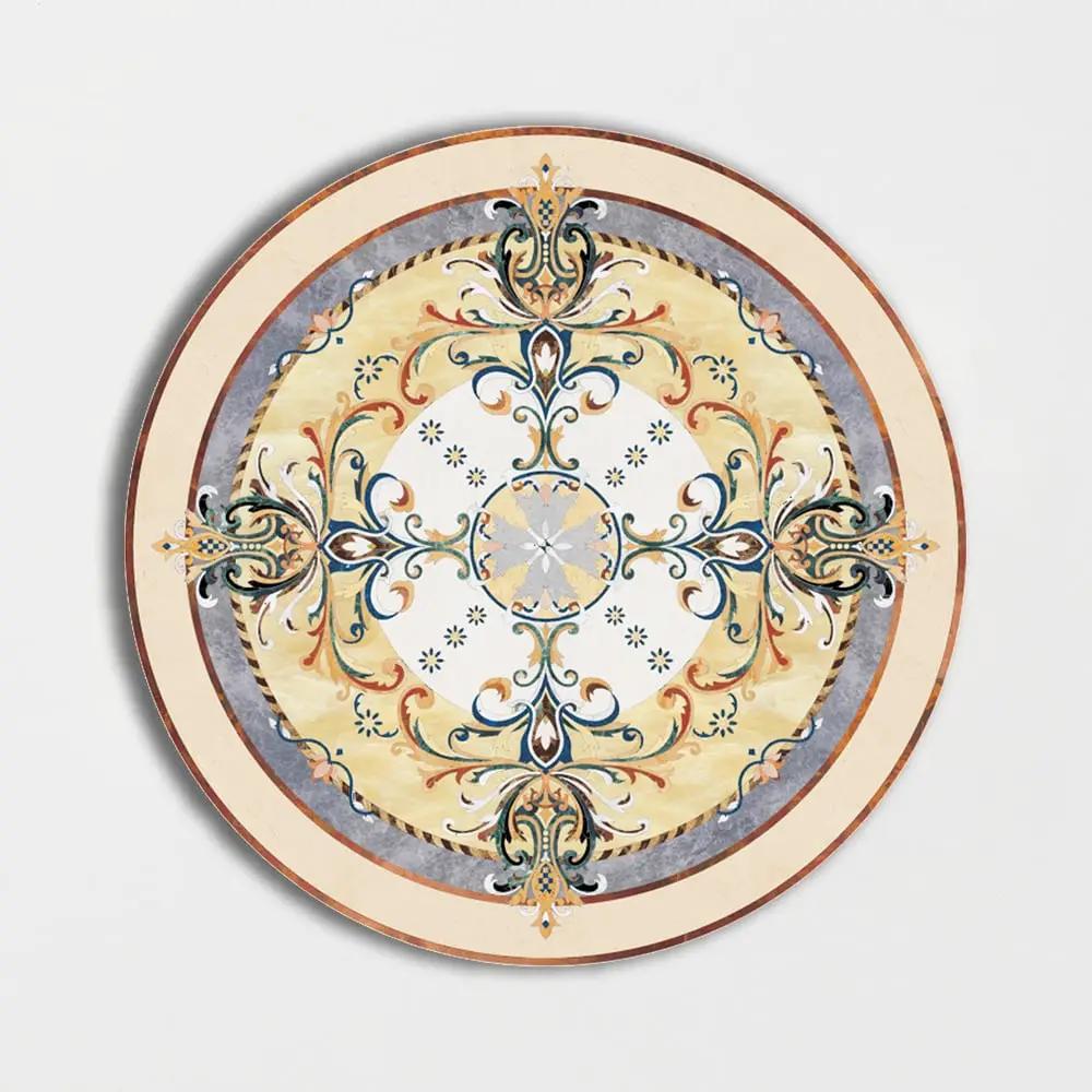 Round Aluminum Backed Multi Finish Geneva Marble Medallions 60