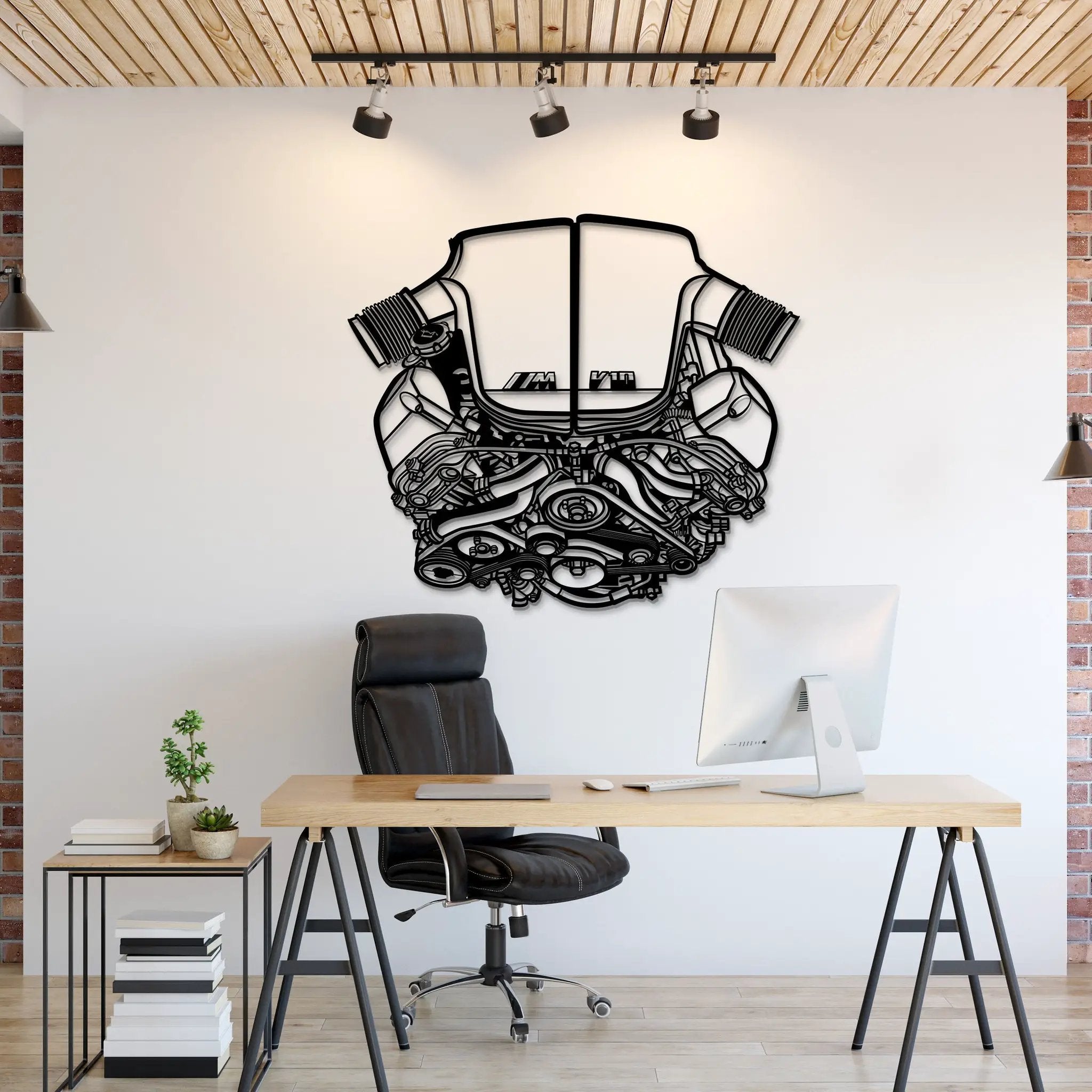S85 V10 Metal Engine Block Wall Art  - MTEB-0003