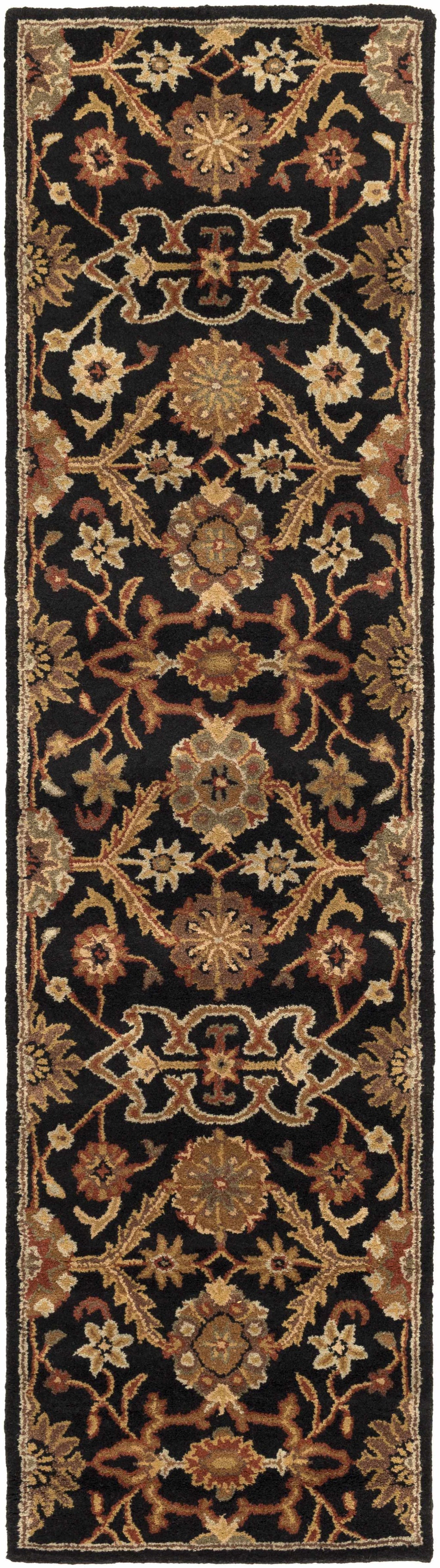 Salix Hand Tufted Black Wool Rug