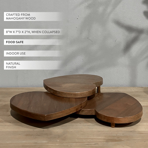 Collapsible Triple Heart Serving Board