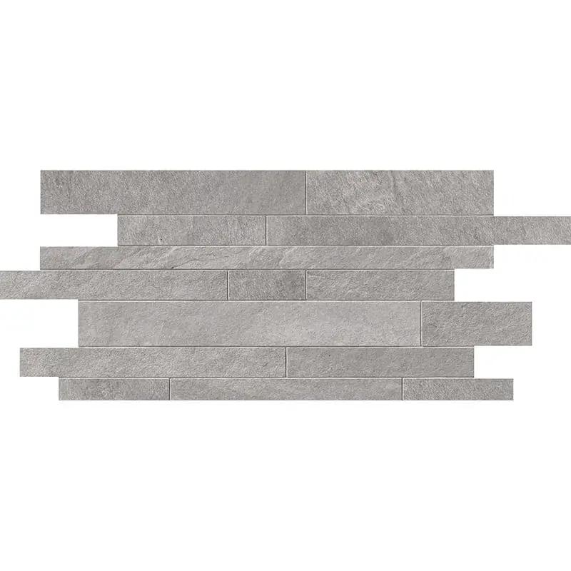 Silver Flow Matte Muretto Stone Look Porcelain Mosaics 12x24