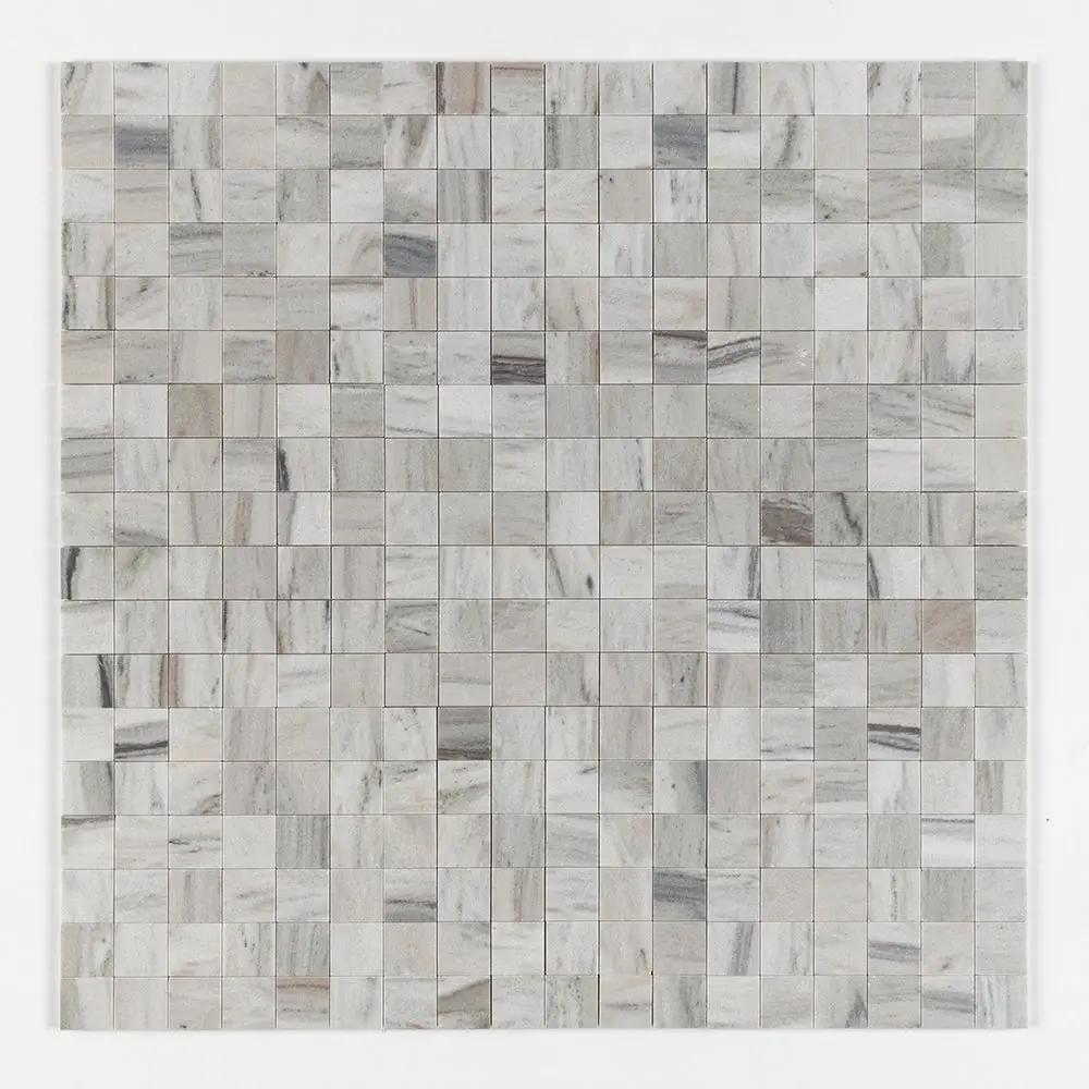 Silver Sky Honed 2x2 Marble Mosaics 12x12