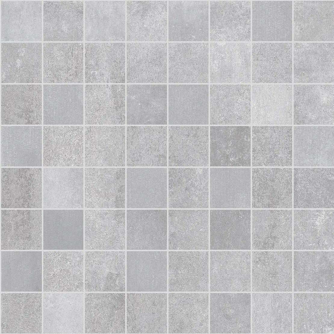 Chicago Silver Mosaic A Concrete Look Porcelain Mosaics 12x12