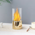 5”x9.5” Gold Stainless Steel Tabletop Fireplace