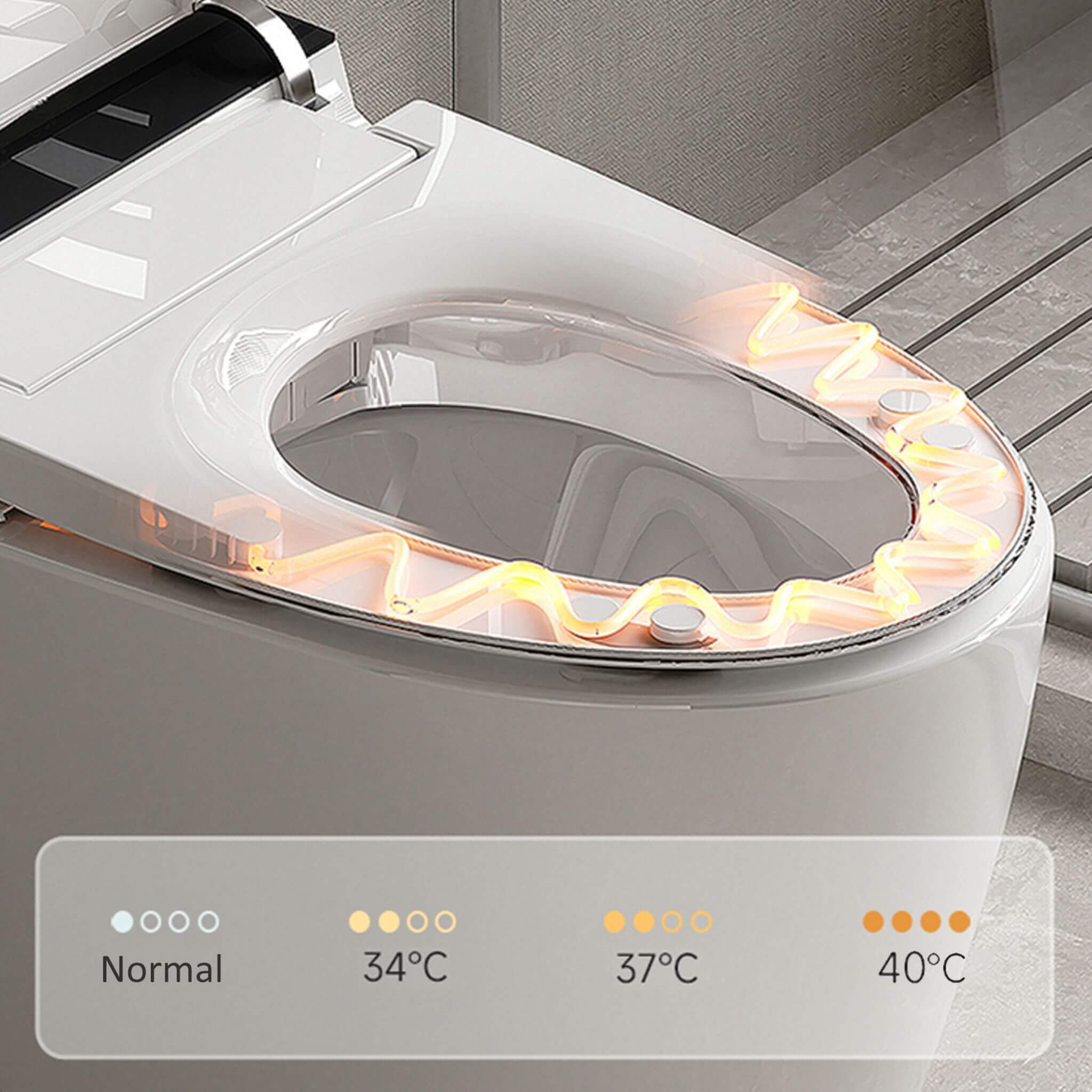 Smart Auto Dual Flush Tankless Toilet With Heated Bidet, Auto Open And Close (SAK37415)