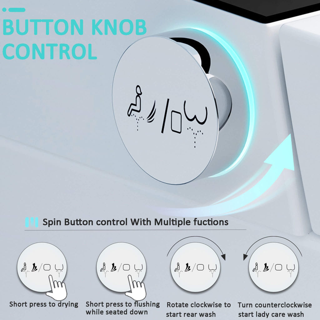 Smart Auto Dual Flush Tankless Toilet With Heated Bidet, Auto Open And Close (SAK37415)